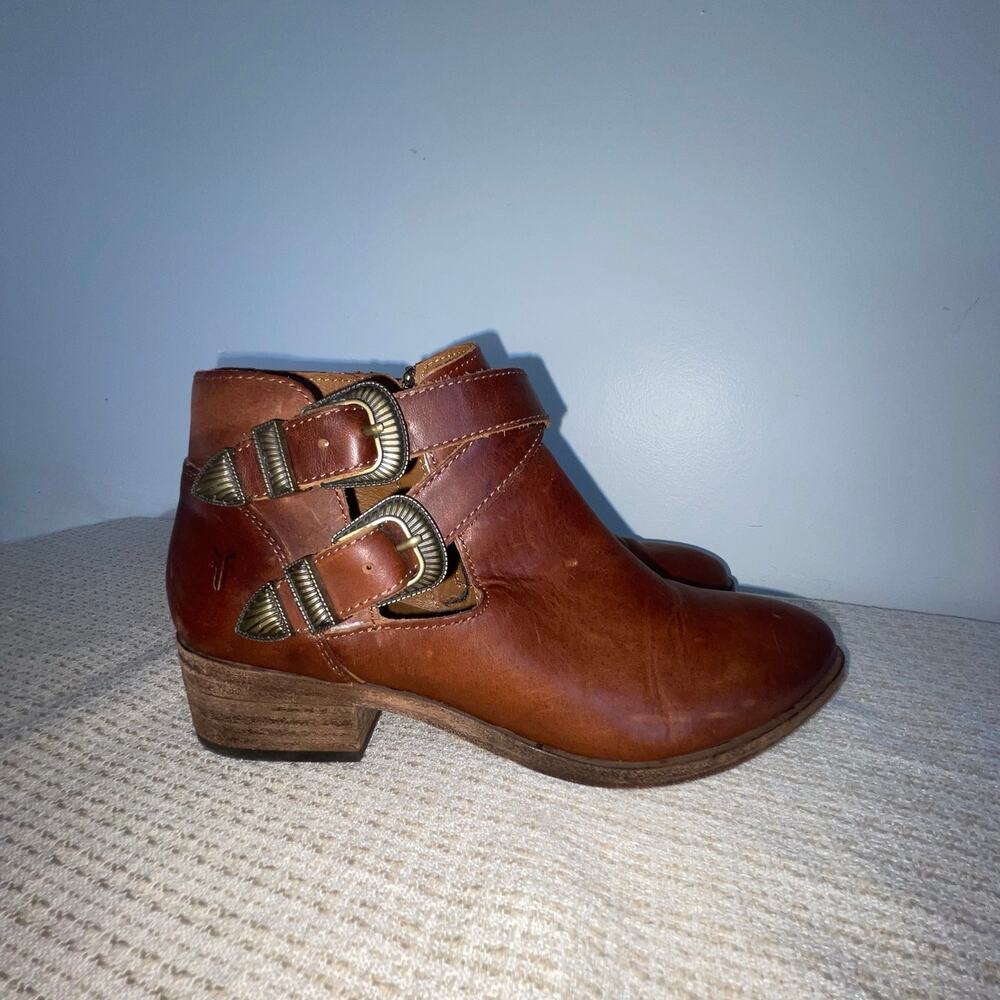 FRYE Ray Western Shooties Cognac US 5 1/2